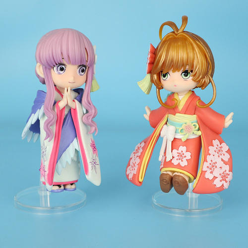 跨境新品 百变小樱动漫摆件 魔法少女Q版小樱手办 和服知世景品