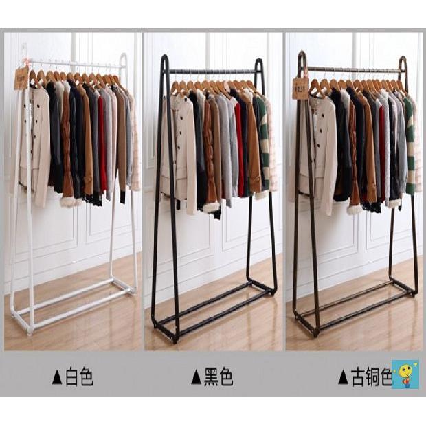 包邮晾衣架加粗加厚室内晒架阳台挂衣架落地铁艺折叠晾衣架单杆式