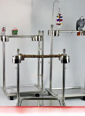 鹦鹉站不锈钢可调站梯子站大鸟站压力山灰色鹦鹉钻石向日葵兼收并