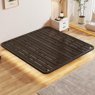 悬浮床架钢架现代简约铁艺无床头排骨架铁床加厚加固1.8m榻榻米床