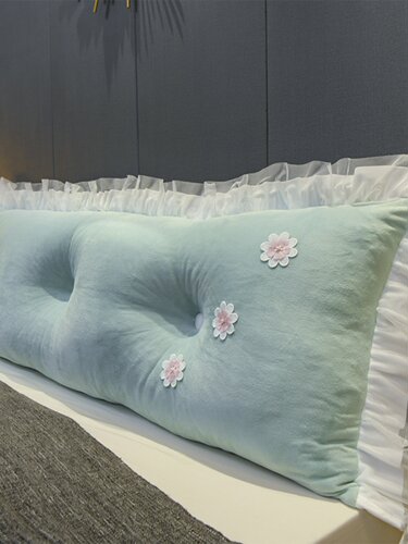 新款卧室靠枕小清新床头靠垫花朵床头靠背长方形抱枕榻榻米床软包