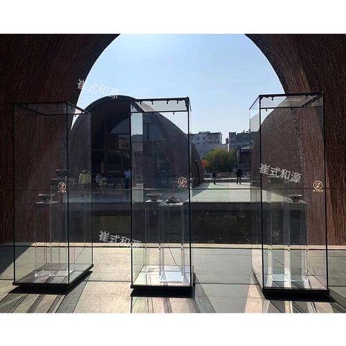 热销亚克力透明展示架博物馆展柜展D台玉器珠宝陈列架古玩青铜器