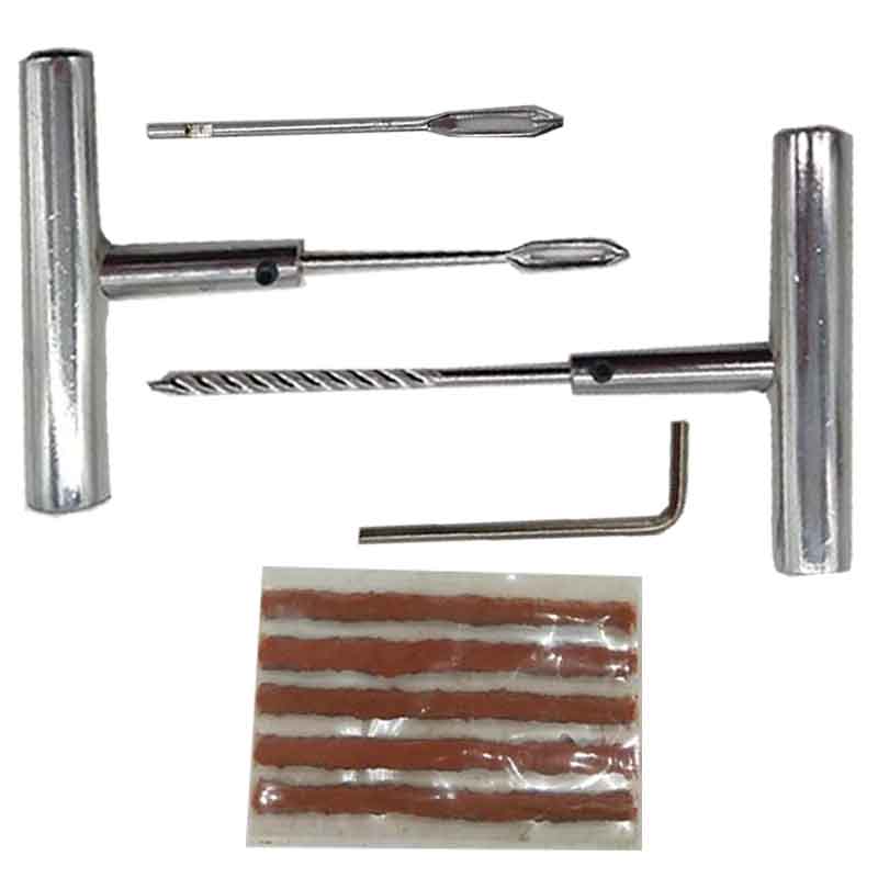 热销补胎工具套装真空胎专用铁把实心补胎锥子牛筋橡W胶条轮胎修