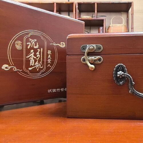 热销沃佳竹道沉香粉电子熏香炉原竹礼盒包装可雕刻 竹.礼盒电香炉