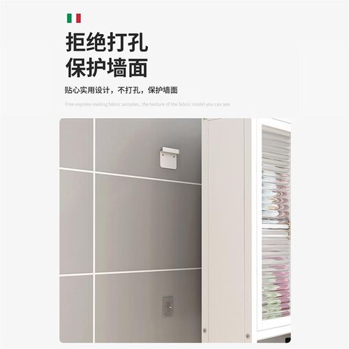 热销厨房墙壁置h物柜免打孔式壁挂带门防尘调味品调料收纳柜墙上