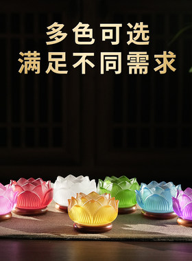 热销七彩琉璃莲花供水杯家v用观音菩萨水杯圣水杯佛像净水佛前供