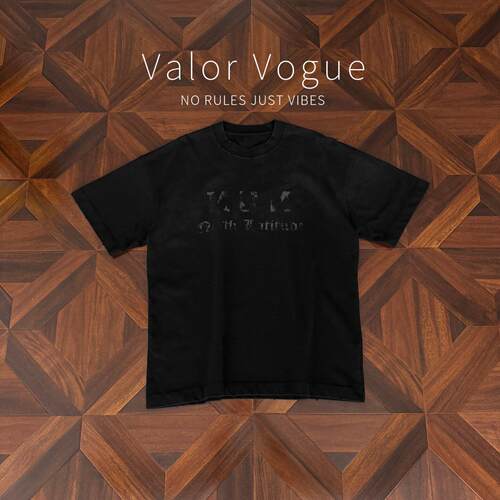 Valor Vogue 2026年夏季新款磨损字母印花美式潮流百搭短袖T恤男