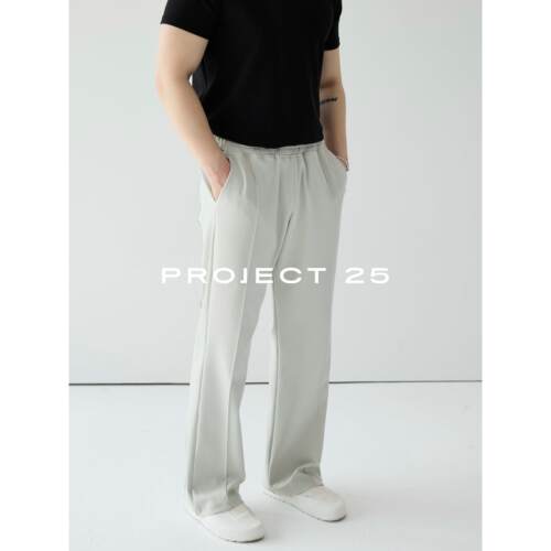 PROJECT 25 冰感弹力直筒宽松休闲裤挺括抗皱健身运动微喇长裤男