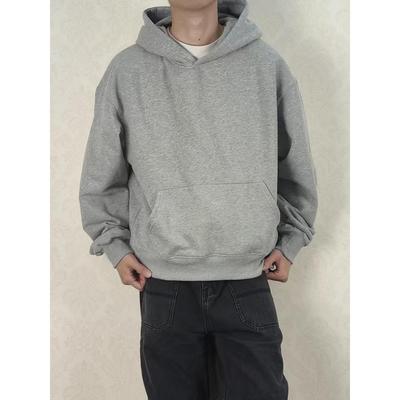 AWRB美式复古cleanfit短款卫衣男加厚休闲百搭帽衫宽松简约上衣