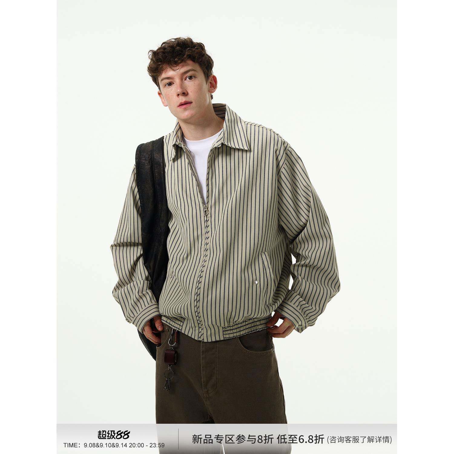 MADWITCH复古vintage设计感拉链衬衫外套男女休闲宽松廓形上衣ins