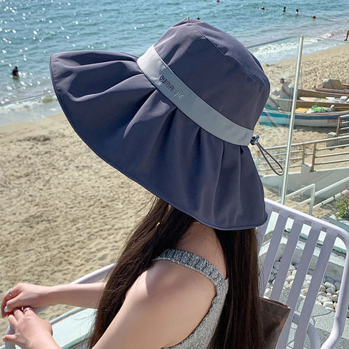 遮阳帽逛街百搭女抽绳