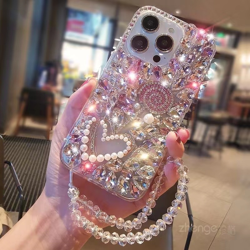 适用OPPOA2pro手机壳A58X高端玻A93S璃水钻少女A16K新款士神A57奢华网红防摔ins风硅胶A78高档端级手机壳保护