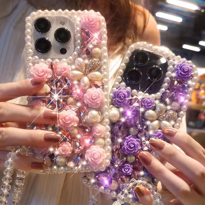 精准孔位水钻奢华手机壳