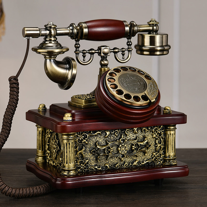 蒂雅菲美式复古电话机座机家用欧式有线电话中式仿古无线插卡电话
