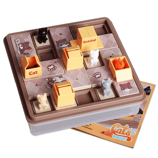 藏猫猫益智闯关通关桌游猫咪儿童空间规划逻辑思维训练益智玩具3+