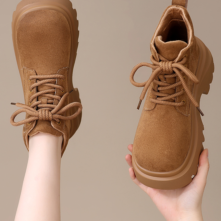 百搭增高单靴小个子高跟加绒短靴