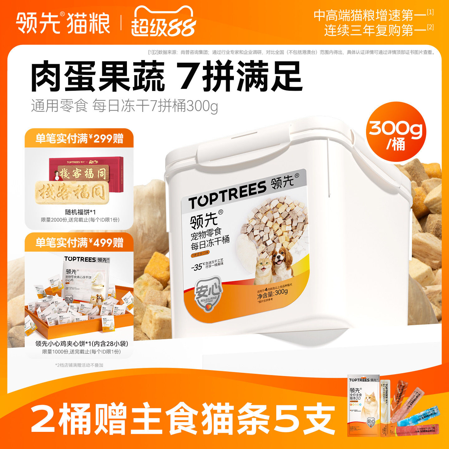 【上市工厂】领先7拼冻干桶300g图片