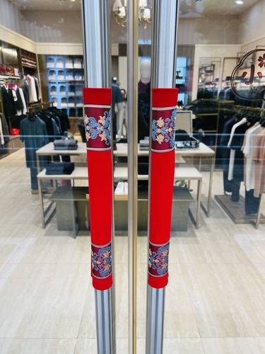 定制物业门把手套加厚定制柔梦锦