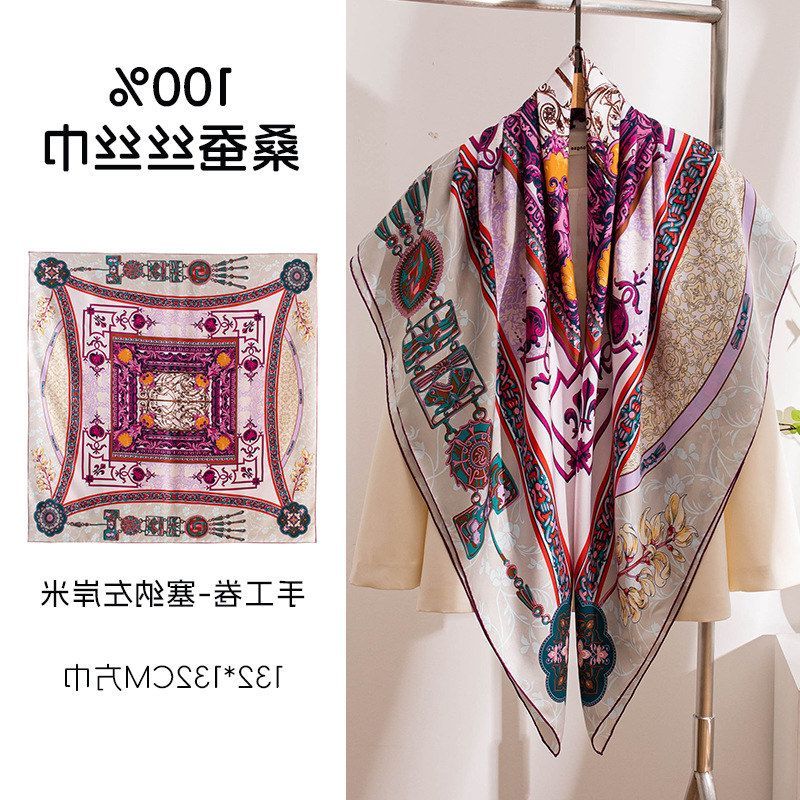 杭州丝绸真丝围巾春夏高级感16