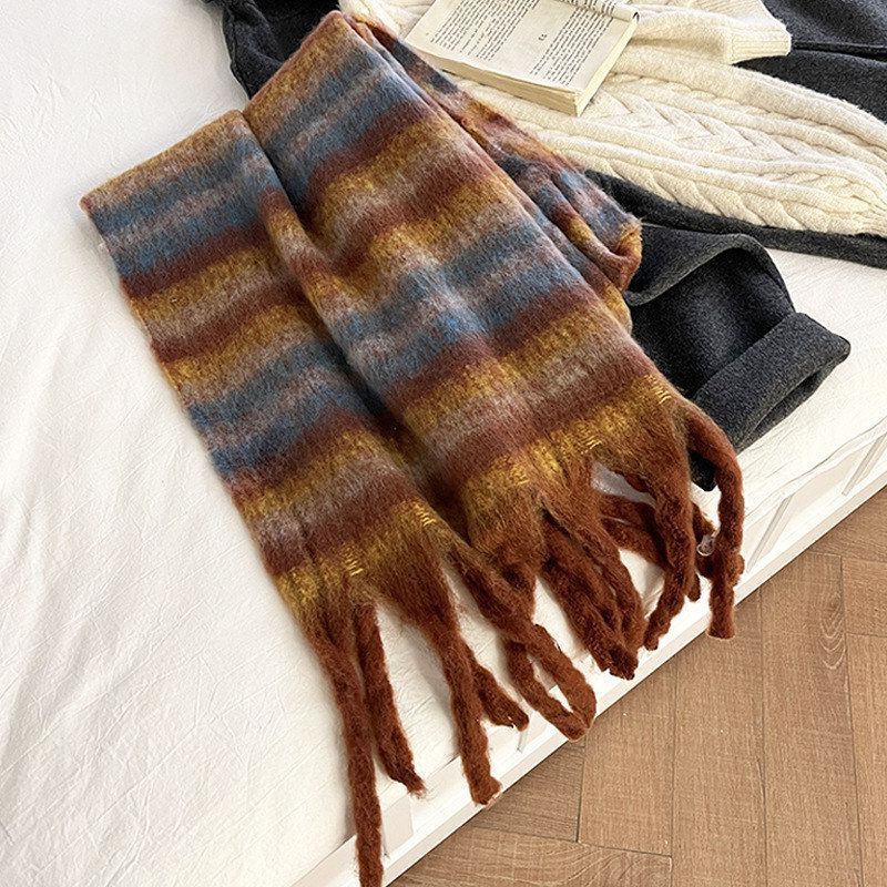 围巾女冬季高级感时尚百搭情侣加厚保暖围脖新款圈圈纱仿羊绒披肩