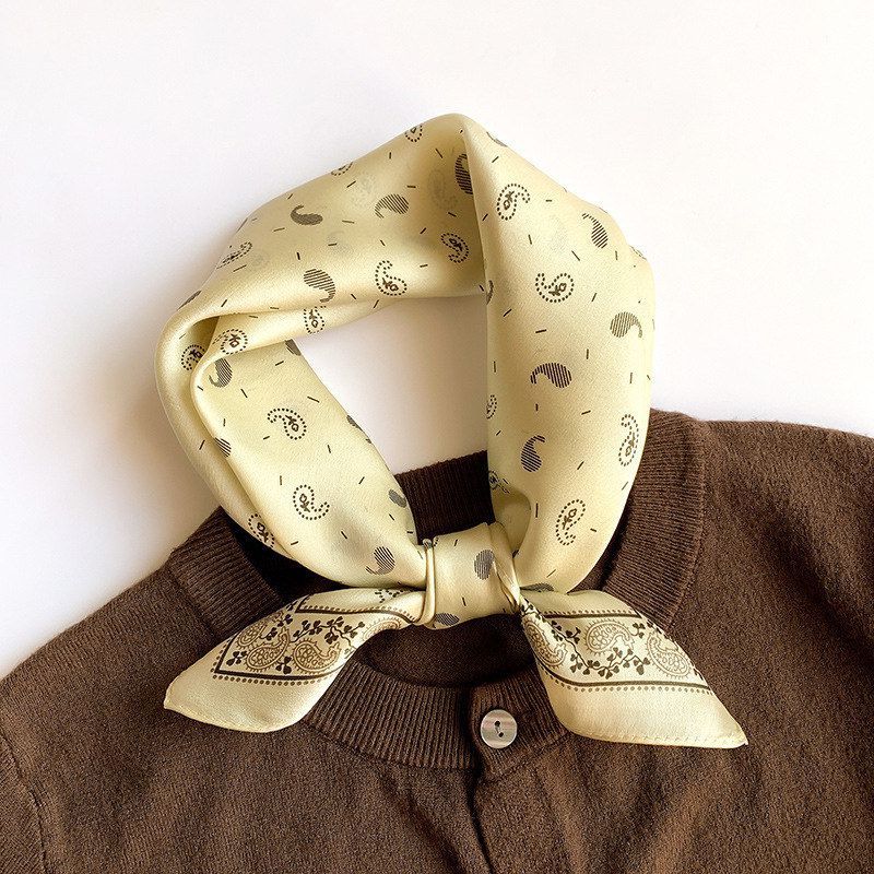 杭州丝绸围巾真丝小方巾女春秋季