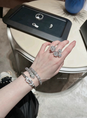 QIANYI仟意珠宝【璀璨繁花】花团锦簇白富美优雅高级感满钻戒指