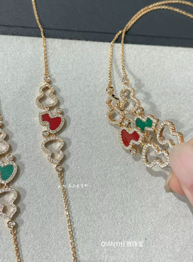 QIANYI仟意珠宝【轻奢系列】镀18k金福禄本命年红玉髓葫芦手链