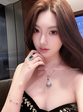 QIANYI仟意珠宝【老钱风】白富美名媛千金晚宴贵气奢华祖母绿戒指