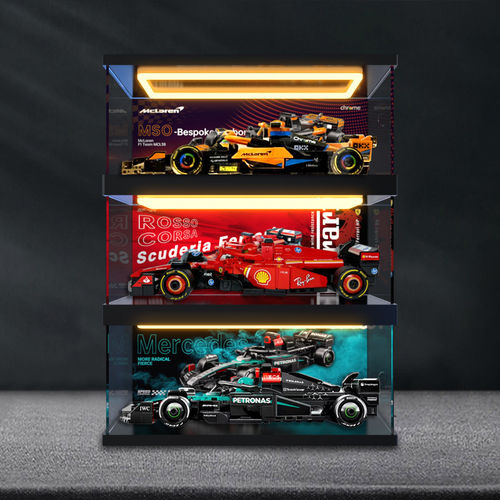 华湘适用speed赛车系列F1 77242 77244 77251亚克力灯光展示盒