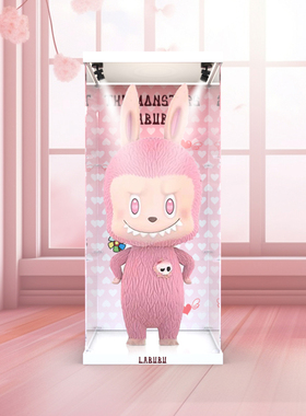 适用泡泡玛特LABUBU TEC系列我们1000%防尘收纳潮玩亚克力展示盒
