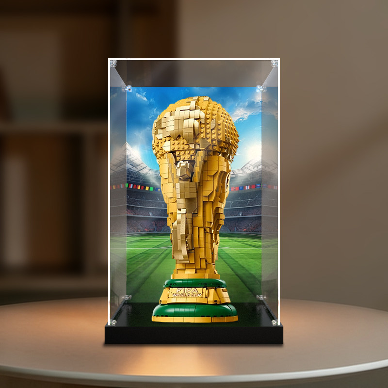 适用乐高43020世界杯奖杯FIFA大力神杯积木模型防尘罩收纳展示盒图片