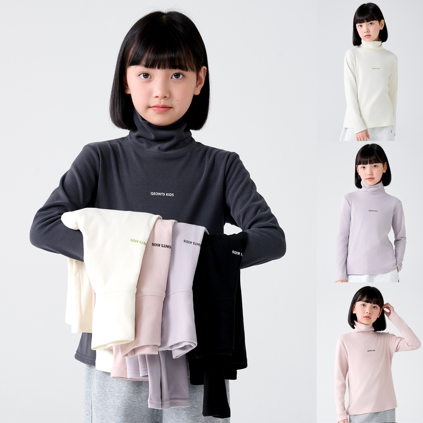 女童打底衫秋冬高领休闲长袖上衣