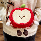 2025新款 Q版 大叔苹果毛绒女士冬季 可爱单肩斜跨手机包新年礼物