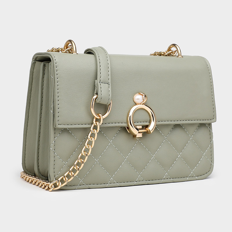 菱形链条包单肩斜挎两用小方包2020新款女包包高级质感洋气小挎包