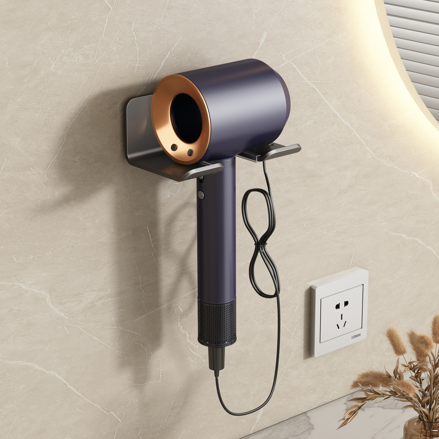 通用吹风机架置物架极简免打孔