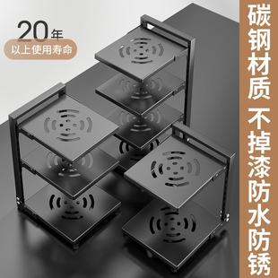 厨房置物架家用多层锅具收纳架橱柜台面下水槽柜子分层落地锅架
