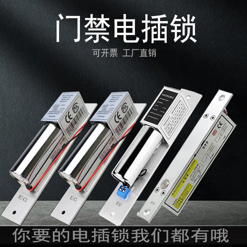 电插锁门禁锁铁门玻璃门木门12V低温延时单门双门暗装嵌入式电锁