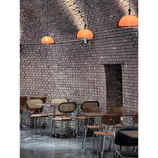 中古风咖啡厅桌椅组合奶茶店甜品店西餐厅桌子餐饮商用烘培店椅子