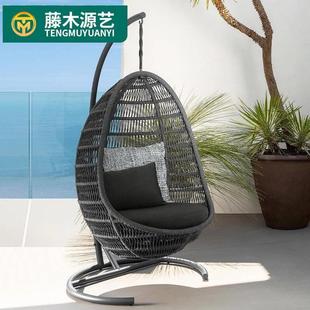 藤木源艺吊篮吊椅阳台摇篮椅室外庭院花园编藤家用户外双人秋千椅