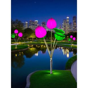 户外发光荷花系列装 饰灯景区公园商业街荷花灯美陈庭院创意氛围灯