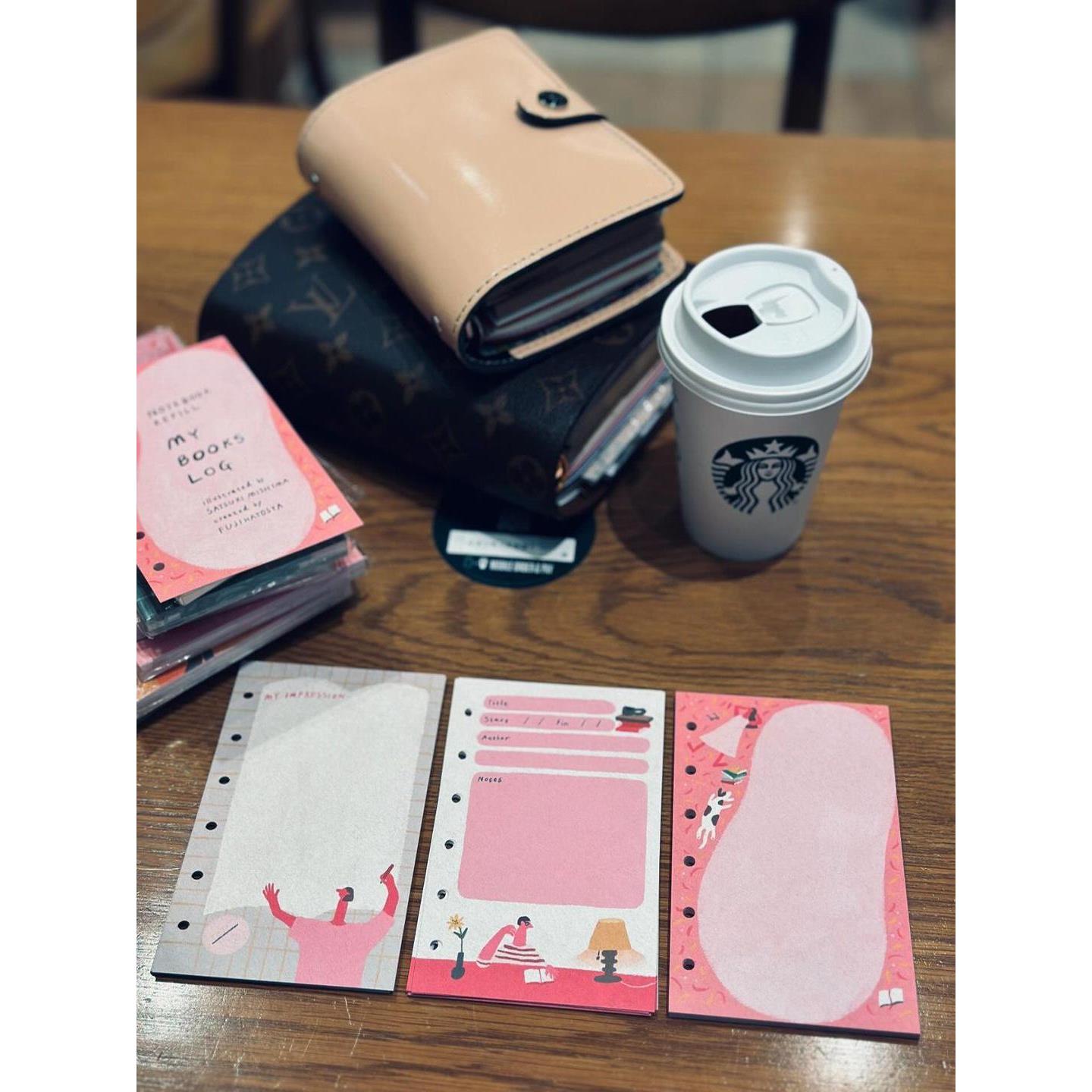 【现货】日本三岛satsukim咖啡电影读书手帐六孔活页内芯M5 A7 A6