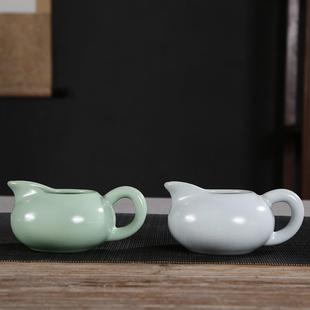 配件支持LOGO 汝窑陶瓷公道杯茶海开片仿宋汝瓷功夫茶具套装