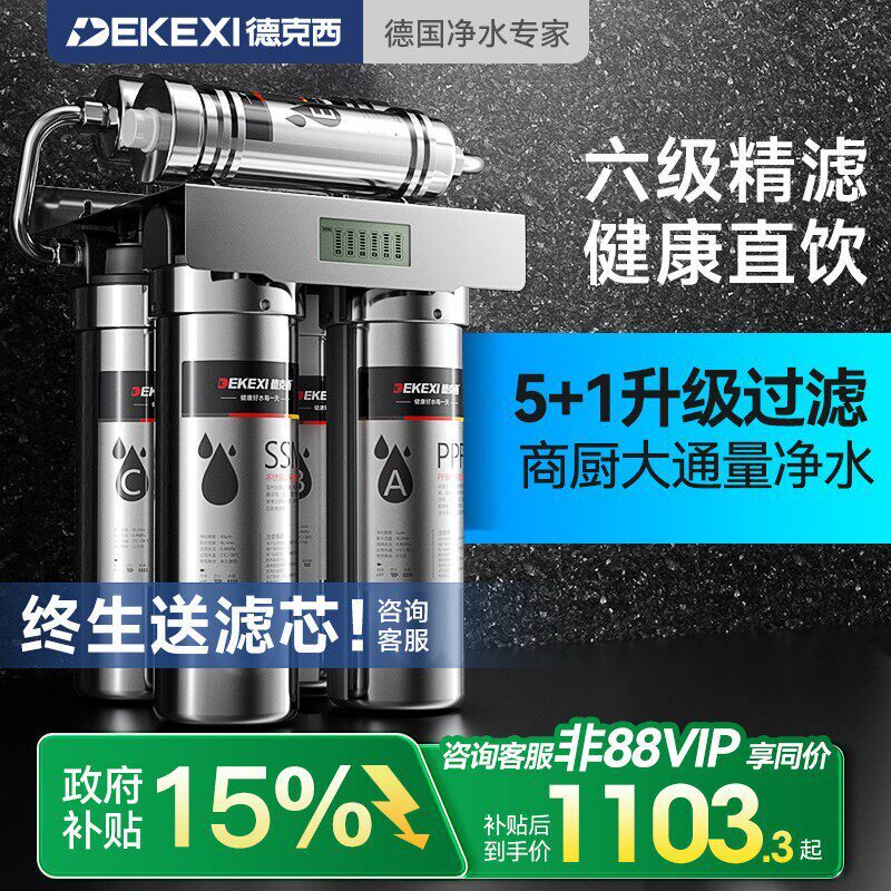 德国德克西政府补贴净水器家用直饮厨房商用自来水前置过滤器净水