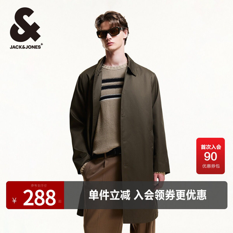 杰克琼斯翻领纯棉夹克