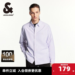 衬衫 透气舒适百搭休闲长袖 清仓1 男士 衬衣男 杰克琼斯夏季