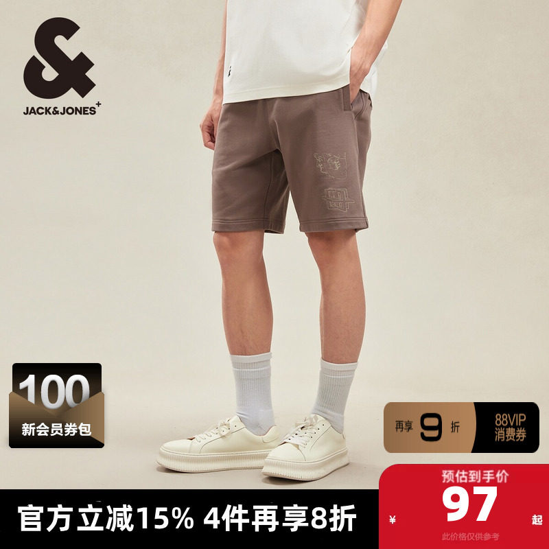 杰克琼斯夏季新款达芬奇主题男士短裤男款纯棉男裤休闲裤子男装 - 杰克琼斯官方奥莱旗舰店出品