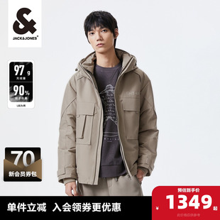 连帽羽绒外套纯色通勤保暖防风男装 杰克琼斯奥特莱斯20冬季 新款