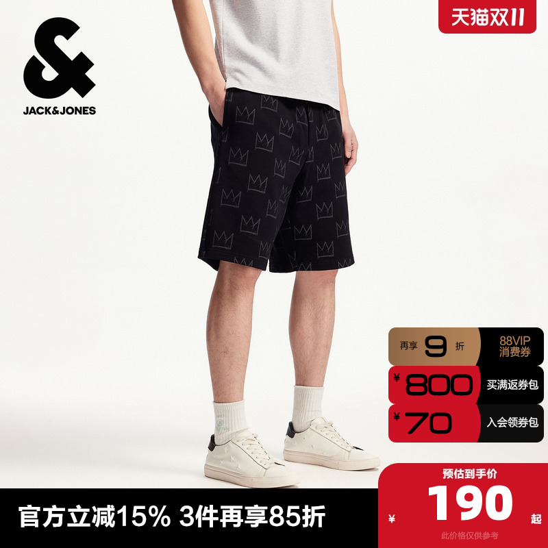 oversized版型，松紧抽绳腰头，双侧插袋