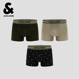 款 休闲舒适印花透气弹力平角内裤 男士 3条装 男 内裤 杰克琼斯秋季