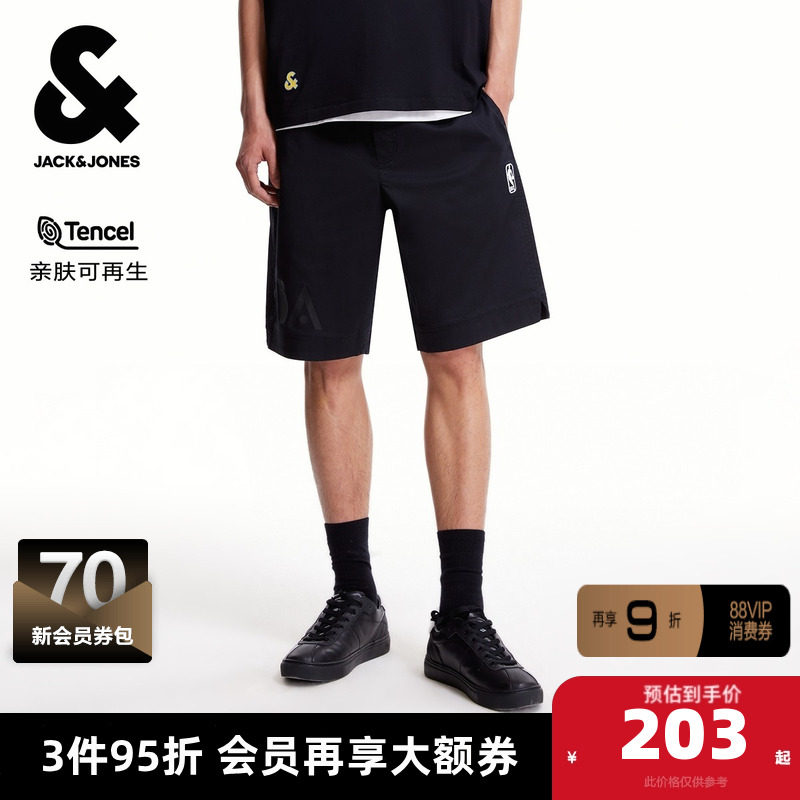 杰克琼斯奥特莱斯NBA联名夏季男装短裤潮流时尚百搭简约个性裤子